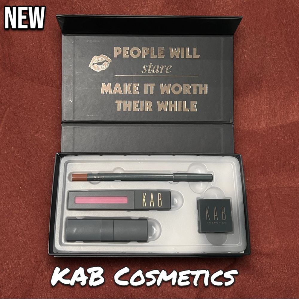 New KAB Cosmetics Lip 4 piece Kit “Just 4U”